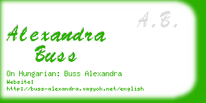 alexandra buss business card